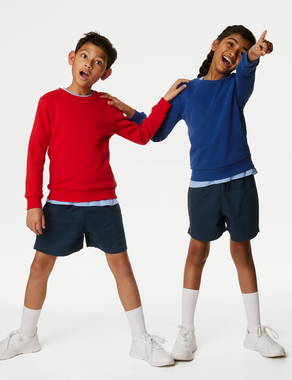 2pk Unisex Pure Cotton School Shorts (2-16 Yrs) image 1