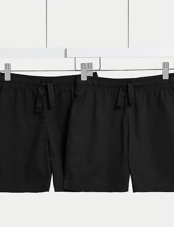 Pack de 2 pantalones cortos escolares unisex 100% algodón (2-16&nbsp;años) - US