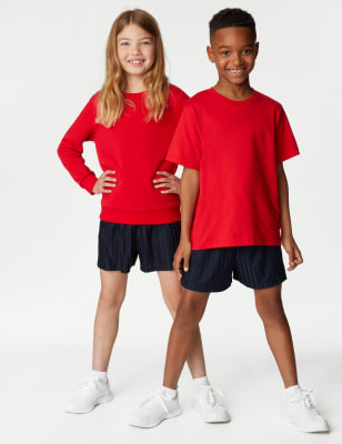 Goodmove Unisex Sports School Shorts (2-16 Yrs) - 7-8 Y - Navy, Navy,Red,White,Black