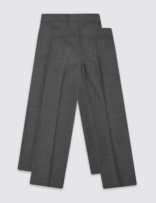 skinny leg grey school trousers