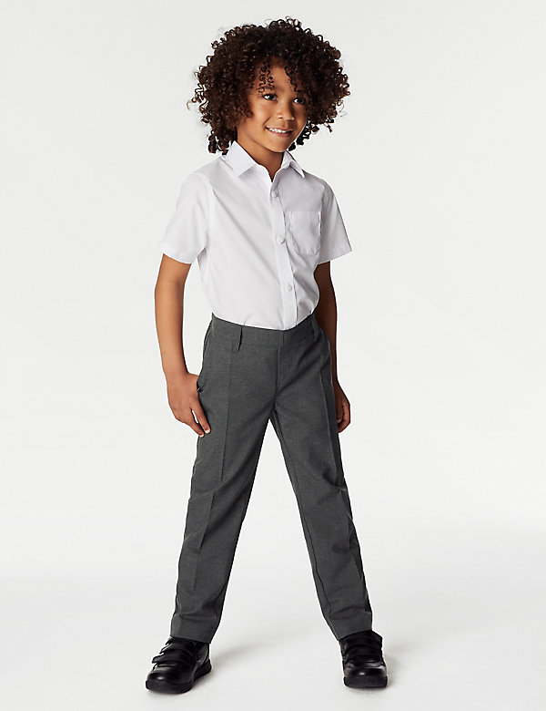 Σχολικά παντελόνια για αγόρια με κανονική εφαρμογή στα μπατζάκια σε σετ των 2 (2-18 ετών)