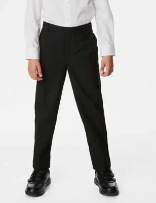 M&S Boys 2-Pack Easy Dressing School Trousers (3-18 Yrs) - 14-15 - Black, Black