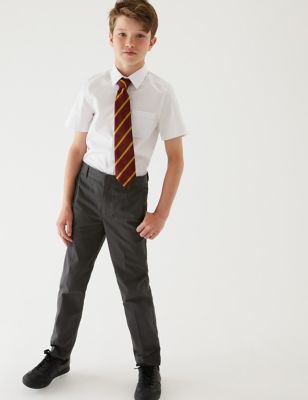Pantalon garçon en coton doté de la technologie Skin Kind, idéal pour l'école - Grey