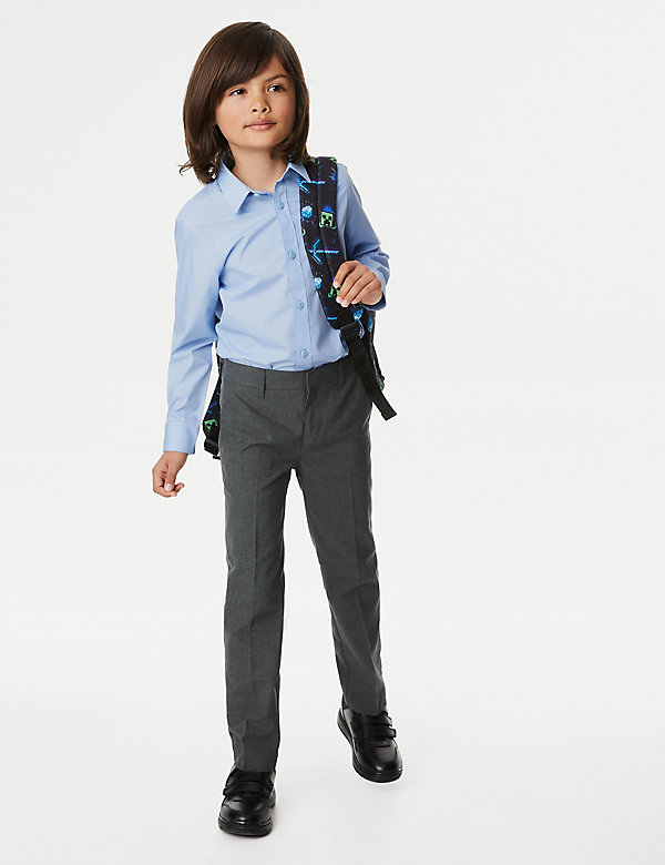 Σχολικό παντελόνι με στενή εφαρμογή στα μπατζάκια και μήκος μακρύτερο από το κανονικό για αγόρια, σετ των 2 (2-18 ετών) - GR