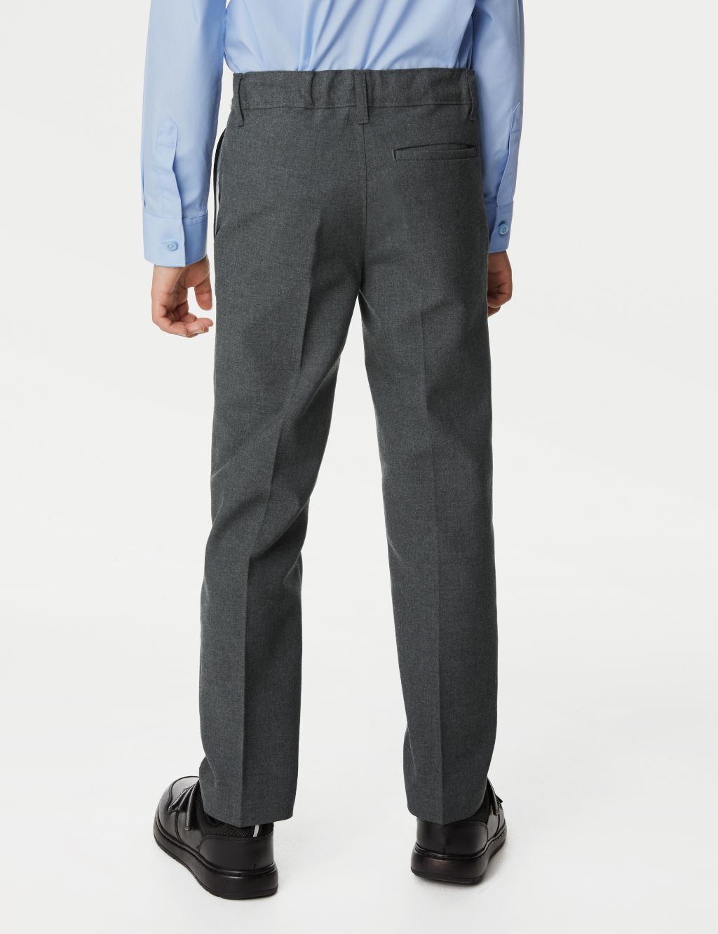 2pk Boys' Slim Leg Plus Waist School Trousers  (2-18 Yrs) image 3