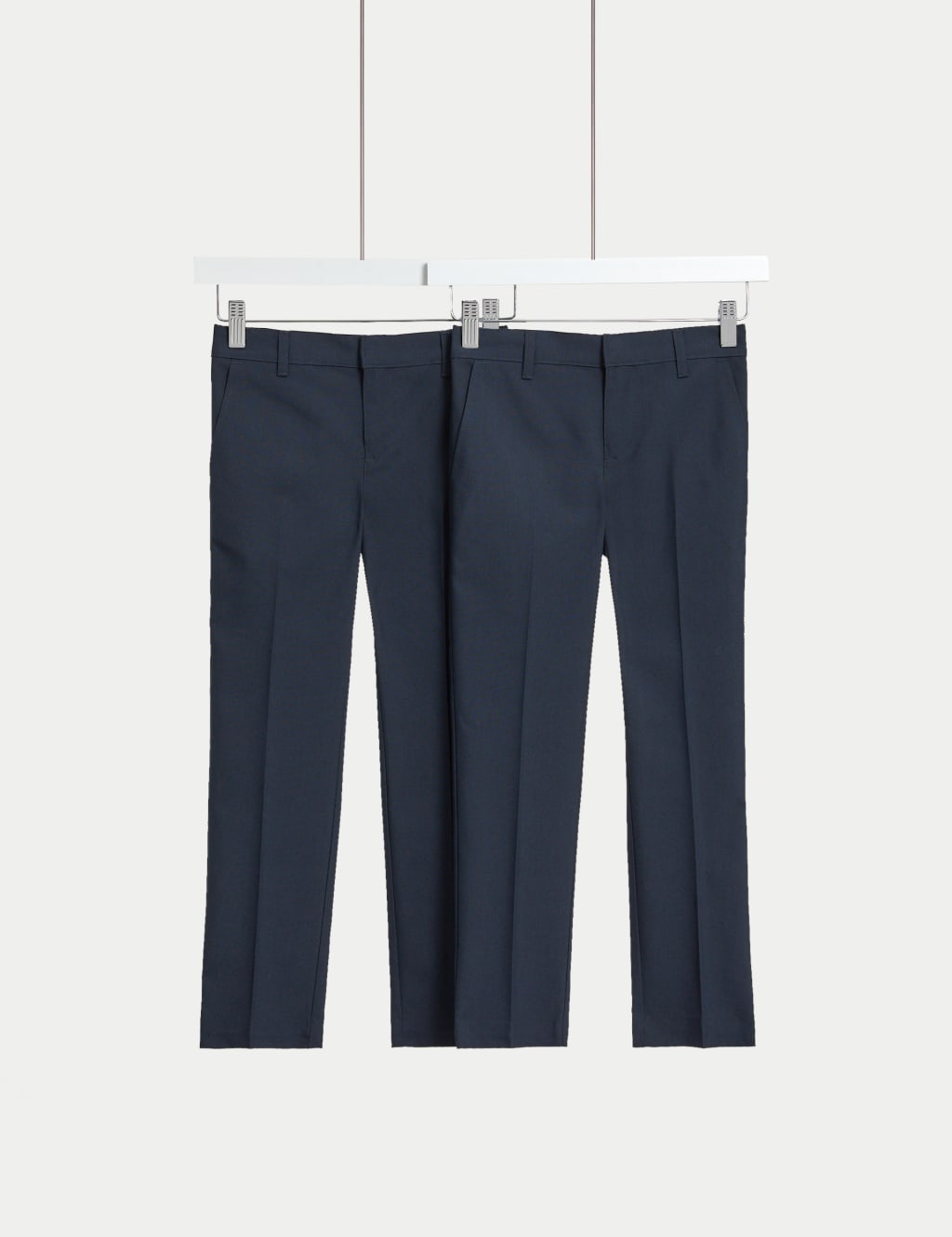 2pk Boys' Slim Leg School Trousers (2-18 Yrs) image 2