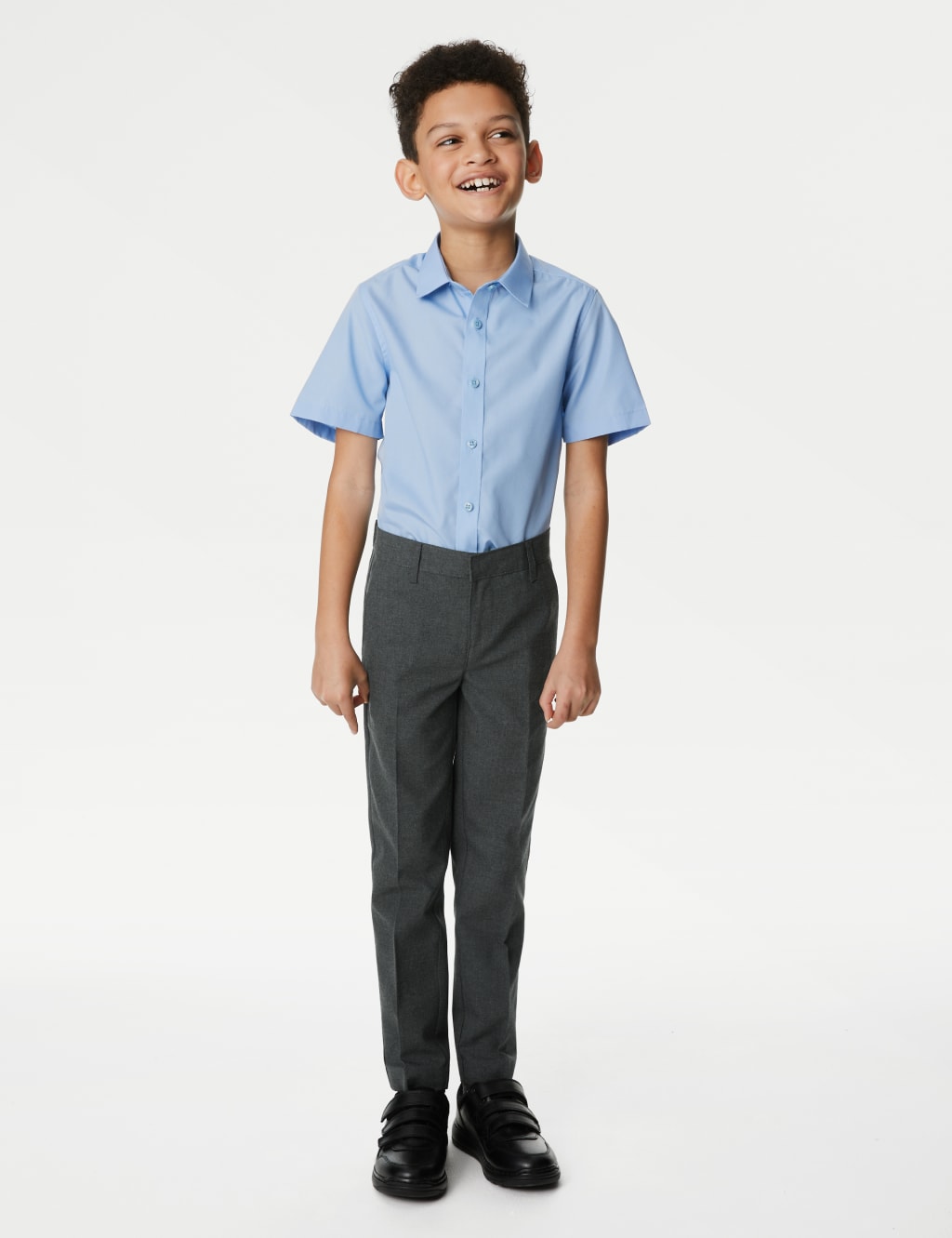 2pk Boys' Skinny Leg School Trousers (2-18 Yrs) image 1