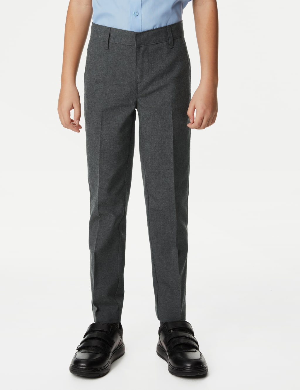 2pk Boys' Skinny Leg School Trousers (2-18 Yrs) image 2