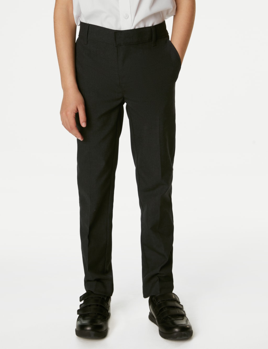 2pk Boys' Skinny Leg School Trousers (2-18 Yrs) image 3