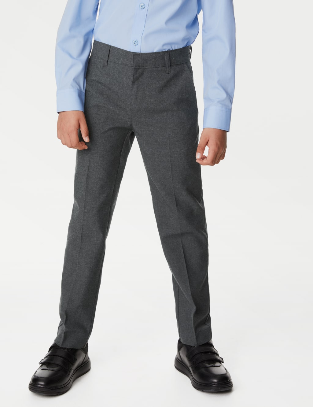 2pk Boys' Slim Leg Slim Waist School Trousers  (2-18 Yrs) image 2