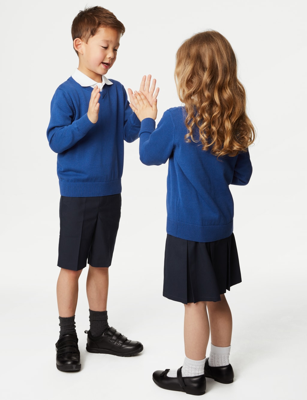 2pk Unisex Pure Cotton School Jumper (3-18 Yrs)