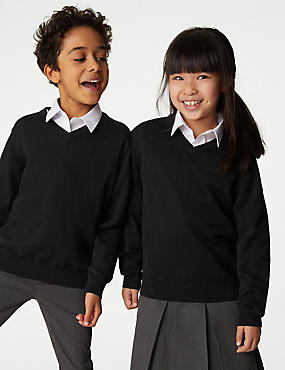 Unisex σχολικά πουλόβερ από 100% βαμβάκι σε σετ των 2 (3-18 ετών)
