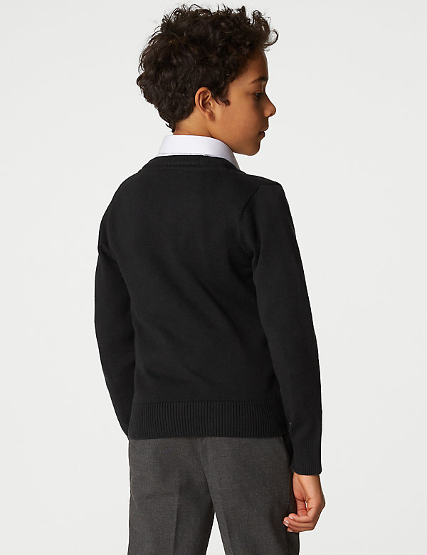 Unisex σχολικά πουλόβερ με στενή εφαρμογή από βαμβάκι σε σετ των 2 (3-18 ετών) - GR