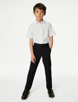 Pantalon garçon coupe standard, idéal pour l'école - Black