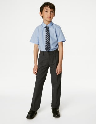 Boys' Regular Leg Slim Waist School Trousers (2-18 Yrs) - NZ