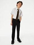 Boys' Regular Leg Slim Waist School Trousers (2-18 Yrs)