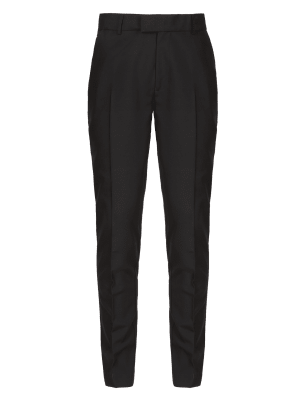 boys skinny fit black trousers