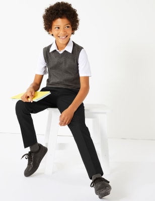 girls skinny leg school trousers