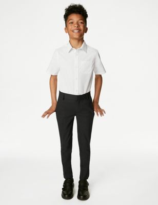 M&S Boys Super Skinny Leg School Trousers (2-18 Yrs) - 8-9 Y - Charcoal, Charcoal,Black