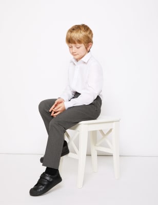 boys slim leg school trousers