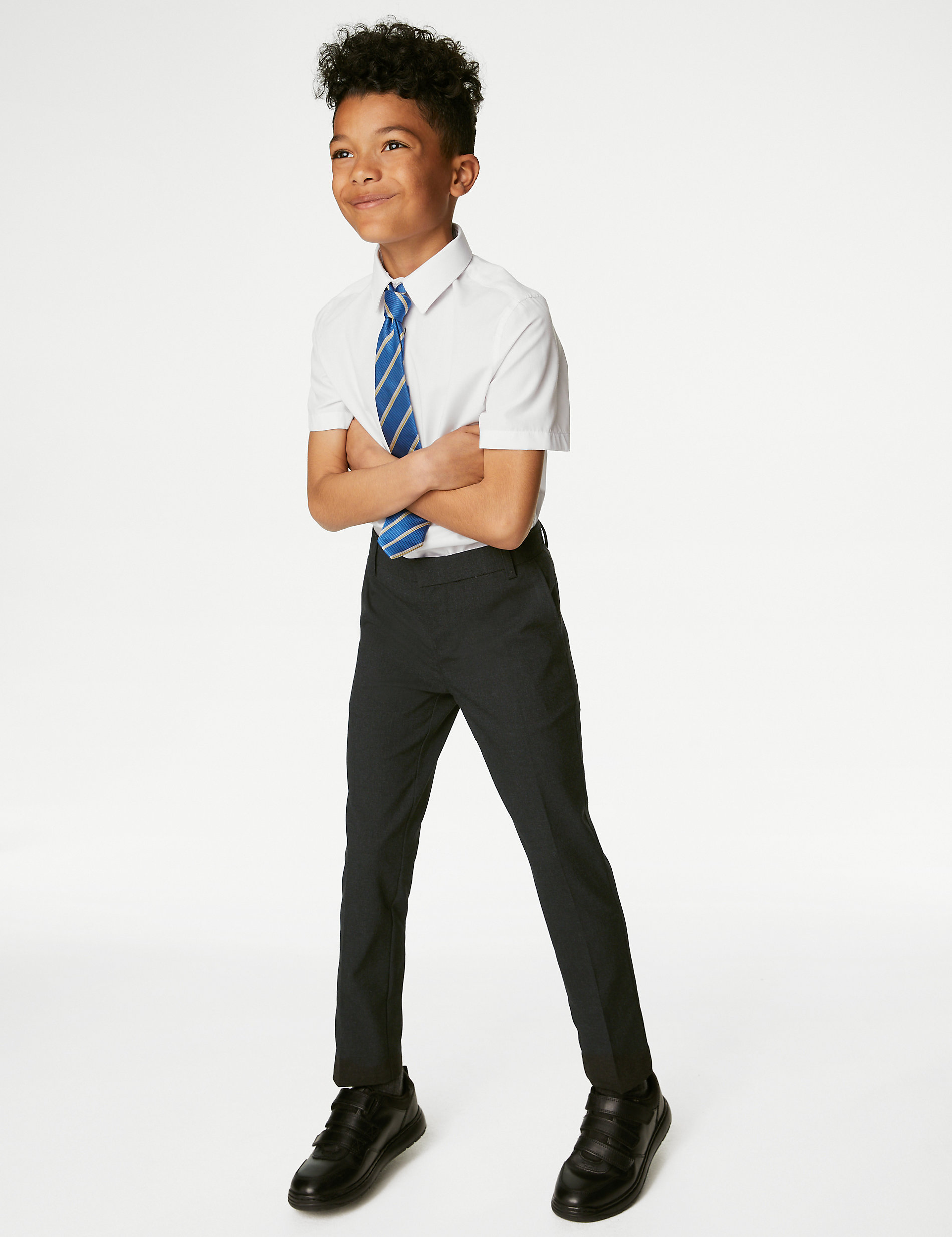 Black Blue Sizes 3-16yr Age Reg Slim Skinny Plus Fit Boys School Trouser Grey