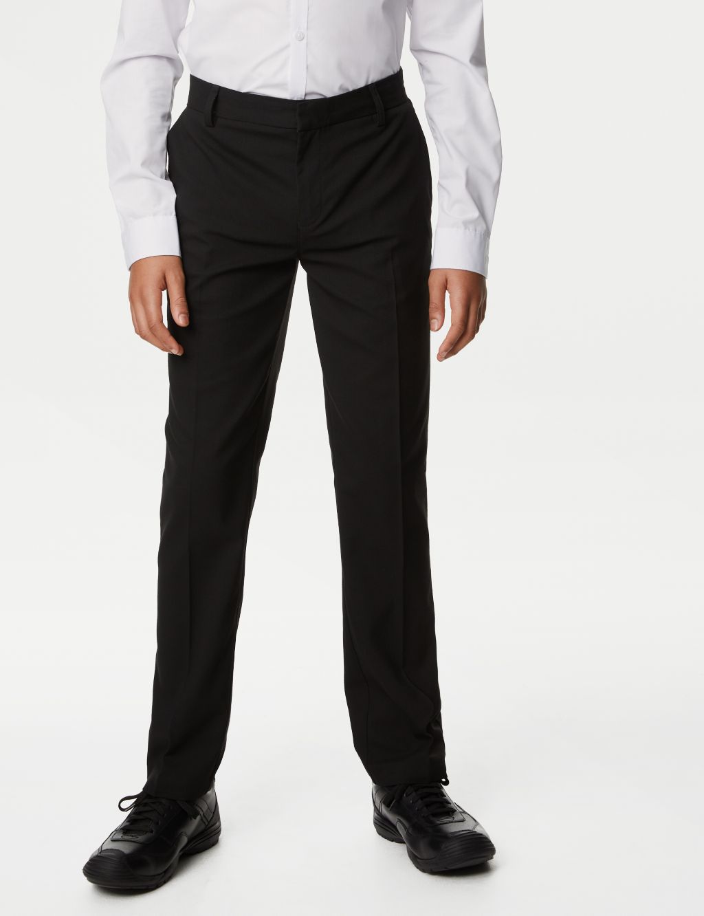 Boys' Slim Leg Longer Length School Trousers (2-18 Yrs) image 3