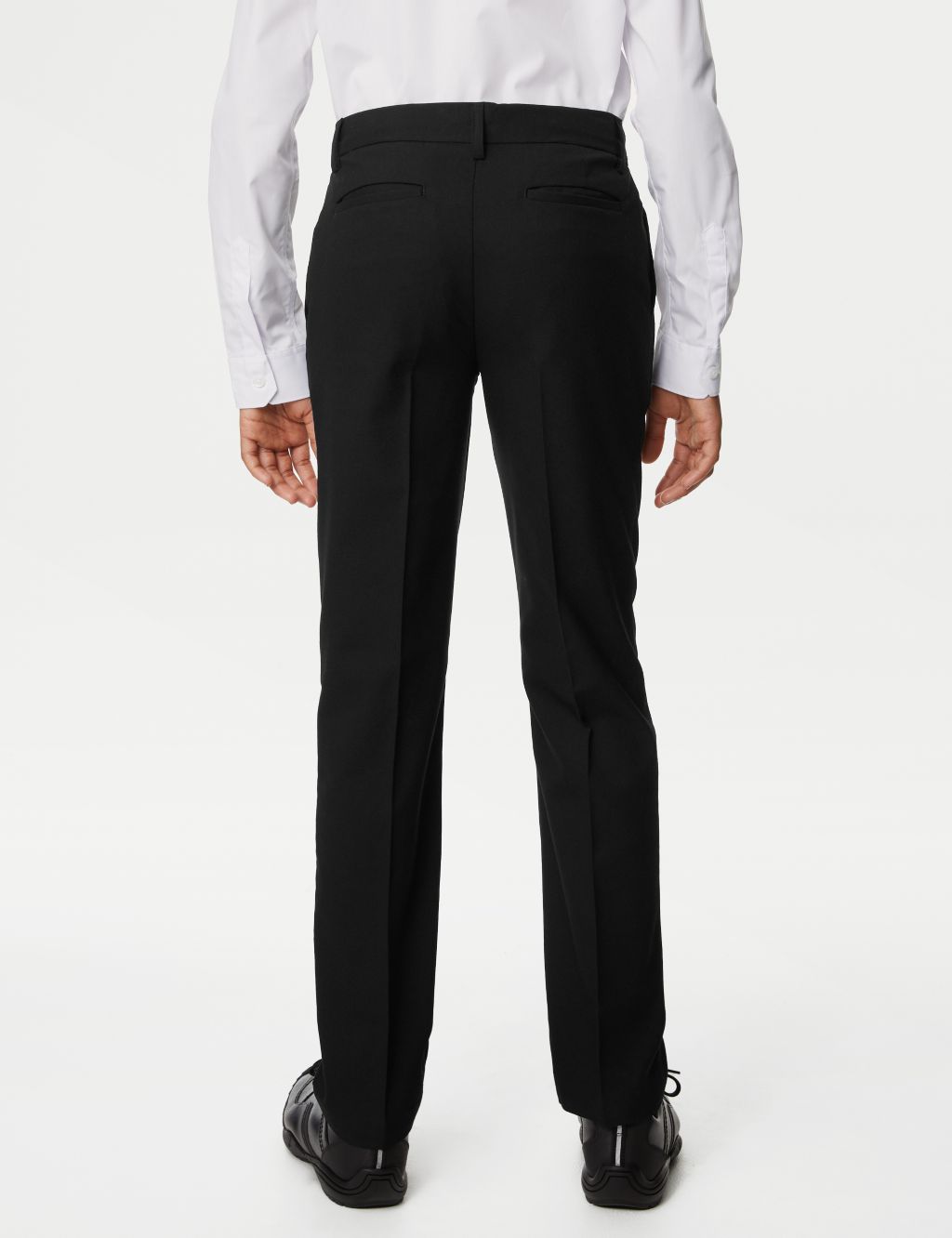 Boys' Slim Leg Longer Length School Trousers (2-18 Yrs) image 4