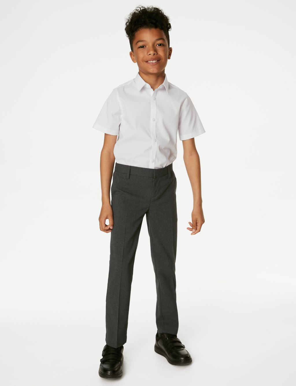 Boys’ Slim Leg School Trousers (2-18 Yrs) image 1