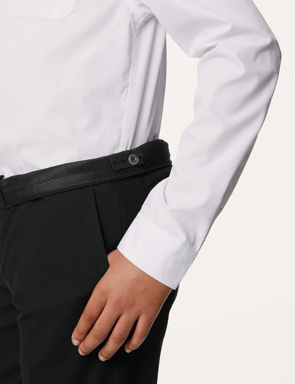 Boys' Slim Leg Slim Waist School Trousers (2-18 Yrs) image 4