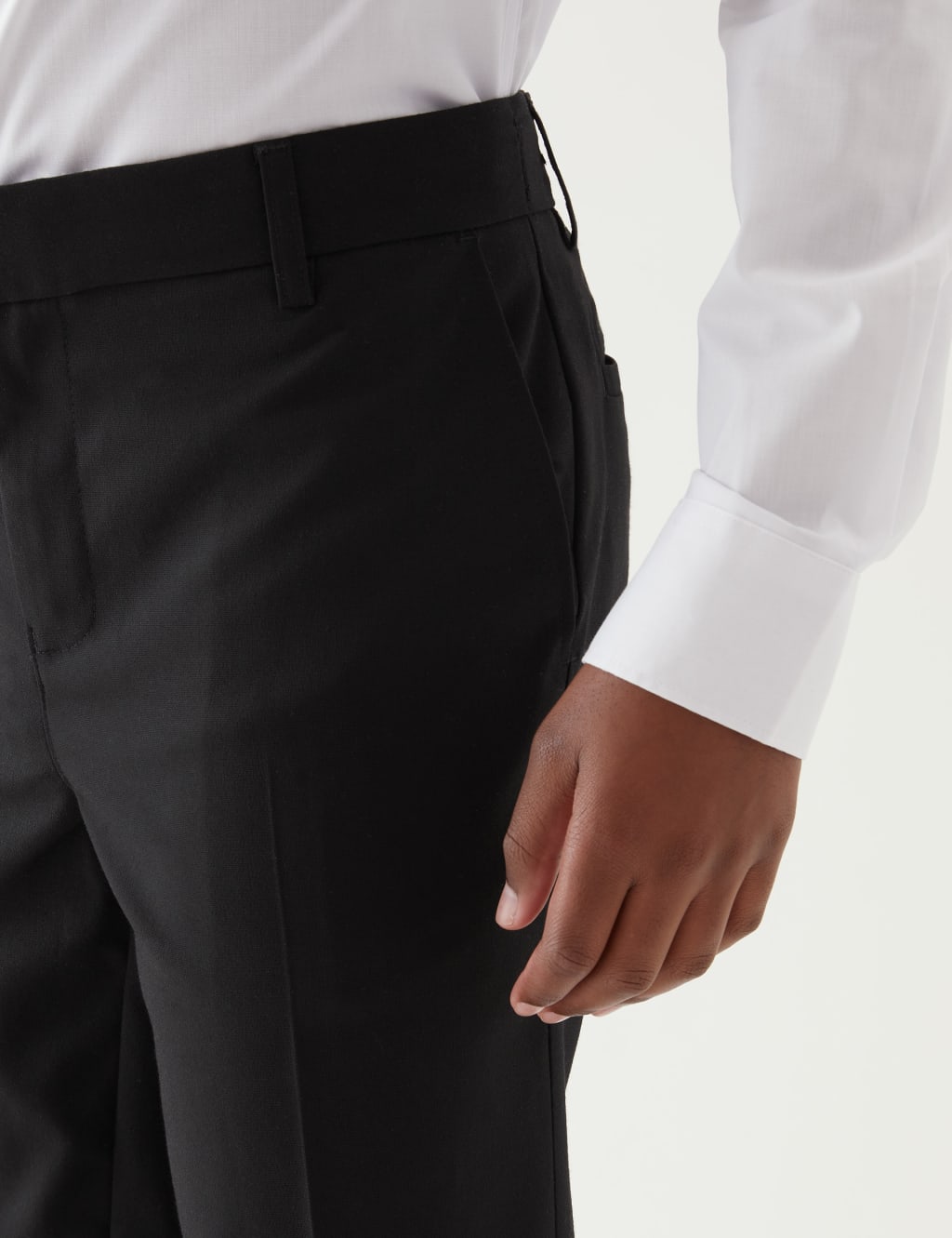 Boys' Super Skinny Leg Slim Waist School Trousers (2-18 Yrs) image 5