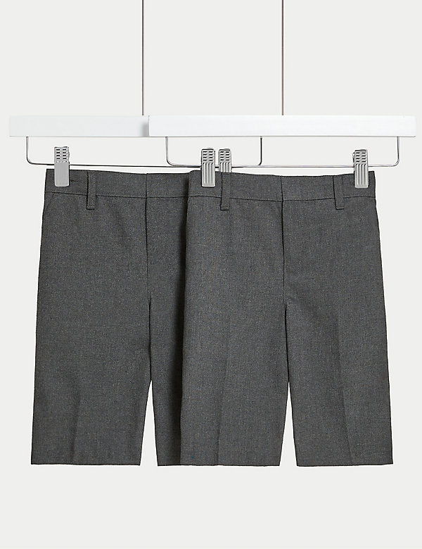 Pack de 2 pantalones cortos escolares fáciles de poner para chicos (3-14&nbsp;años) - ES