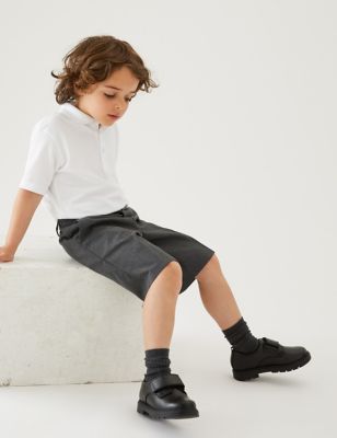 

Boys M&S Collection 2pk Boys' Plus Fit Easy Dressing School Shorts (3-14 Yrs) - Grey, Grey