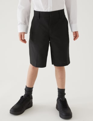 

Boys M&S Collection 2pk Boys' Regular Leg School Shorts (2-14 Yrs) - Black, Black