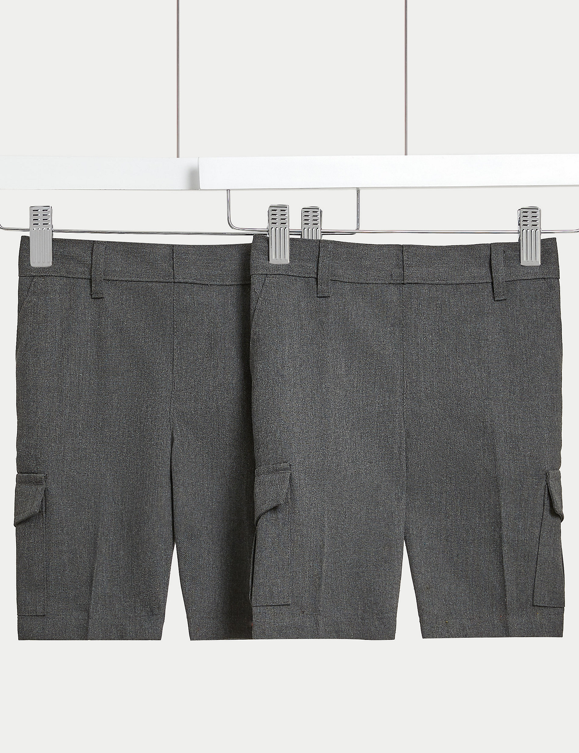 Pack de 2 pantalones cortos escolares cargo para chicos (2-14&nbsp;años)