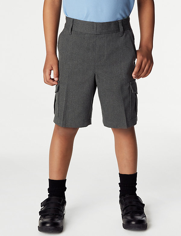 Pack de 2 pantalones cortos escolares cargo para chicos (2-14&nbsp;años) - ES