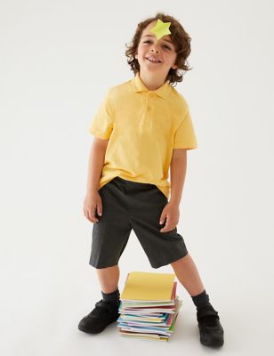 

Boys M&S Collection 2pk Boys' Slim Leg Slim Fit School Shorts (2-14 Yrs) - Grey, Grey