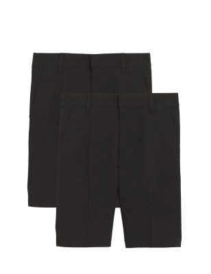 

Boys M&S Collection School 2pk Boys' Slim Leg Shorts (2-14 Yrs) - Charcoal, Charcoal