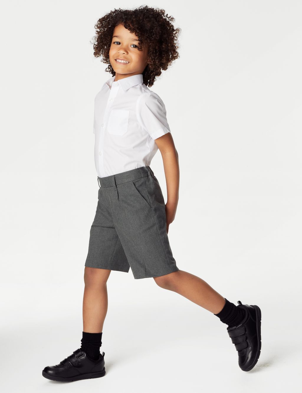 2pk Boys' Front Pleat School Shorts (2-14 Yrs) image 2