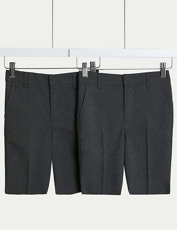 Pack de 2 pantalones cortos escolares skinny para chicos (2-14&nbsp;años) - US