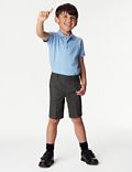 Set van 2 korte schoolbroeken met smalle pijpen voor jongens (3-14 jaar)