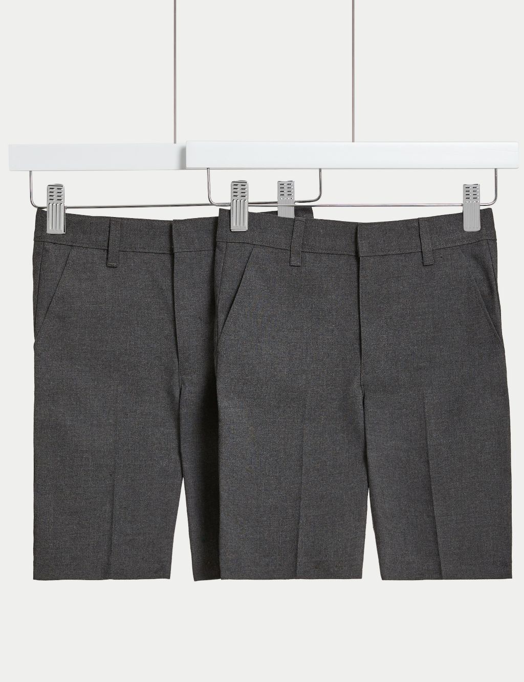 2pk Boys' Regular Leg Plus Waist School Shorts (4-14 Yrs) image 1