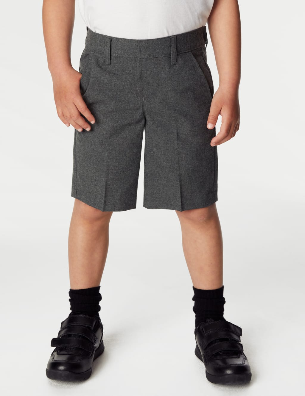 2pk Boys' Regular Leg Plus Waist School Shorts (4-14 Yrs) image 2
