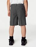 Tallas Plus - Pack de 2 pantalones escolares cortos regular con más cintura para chicos (4-14&nbsp;años)
