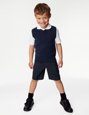 2pk Boys' Regular Leg School Shorts (2-14 Yrs)