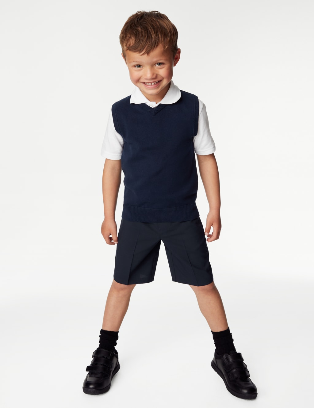 2pk Boys' Regular Leg School Shorts (2-14 Yrs) image 1
