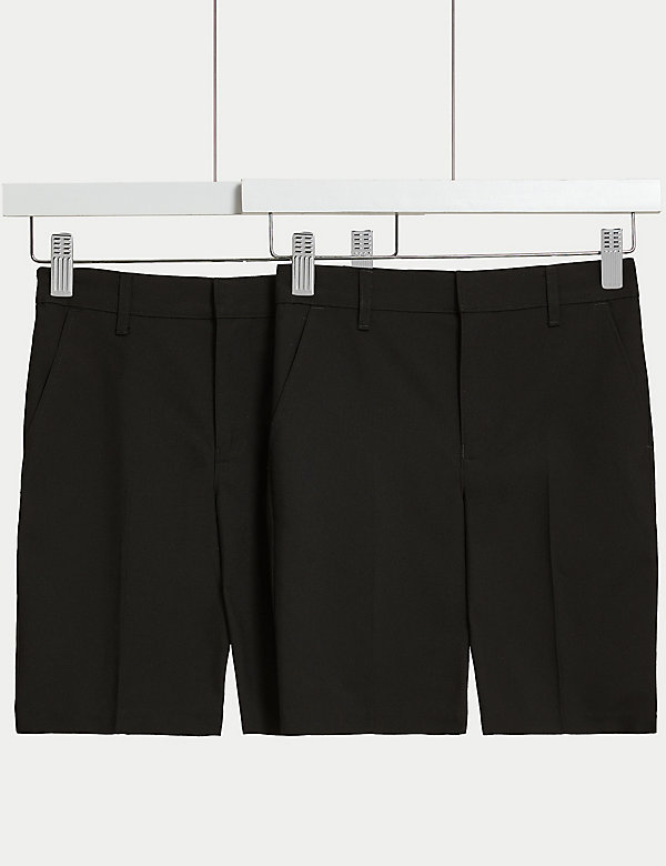 Pack de 2 pantalones cortos escolares regular para chicos (2-14&nbsp;años) - ES