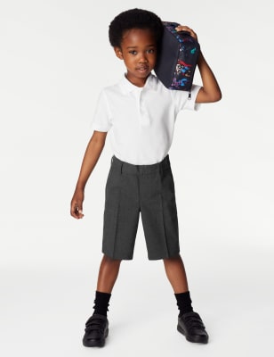 2pk Boys' Slim Leg Plus Waist School Shorts (4-14 Yrs)