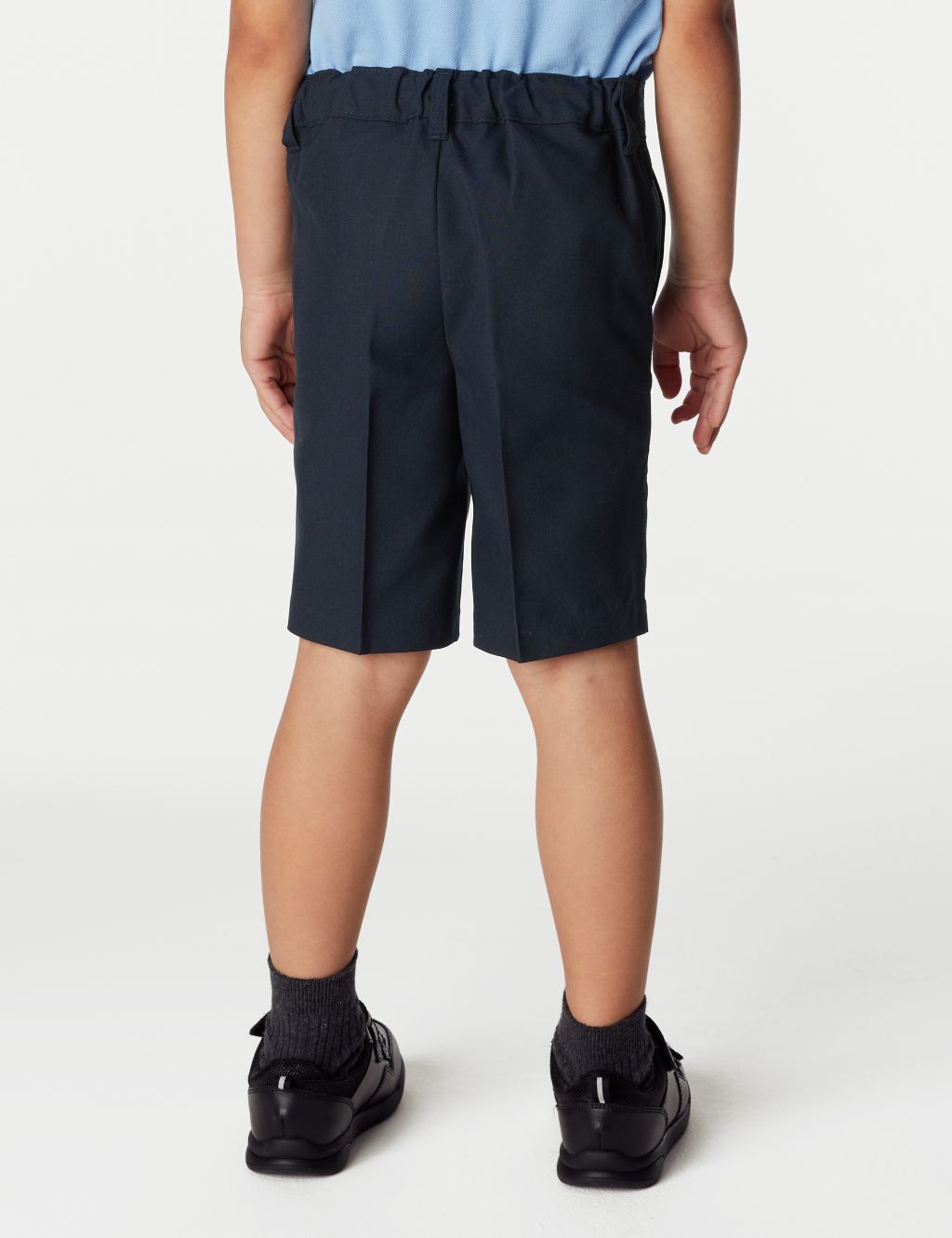 2pk Boys' Slim Leg School Shorts (2-14 Yrs) image 2