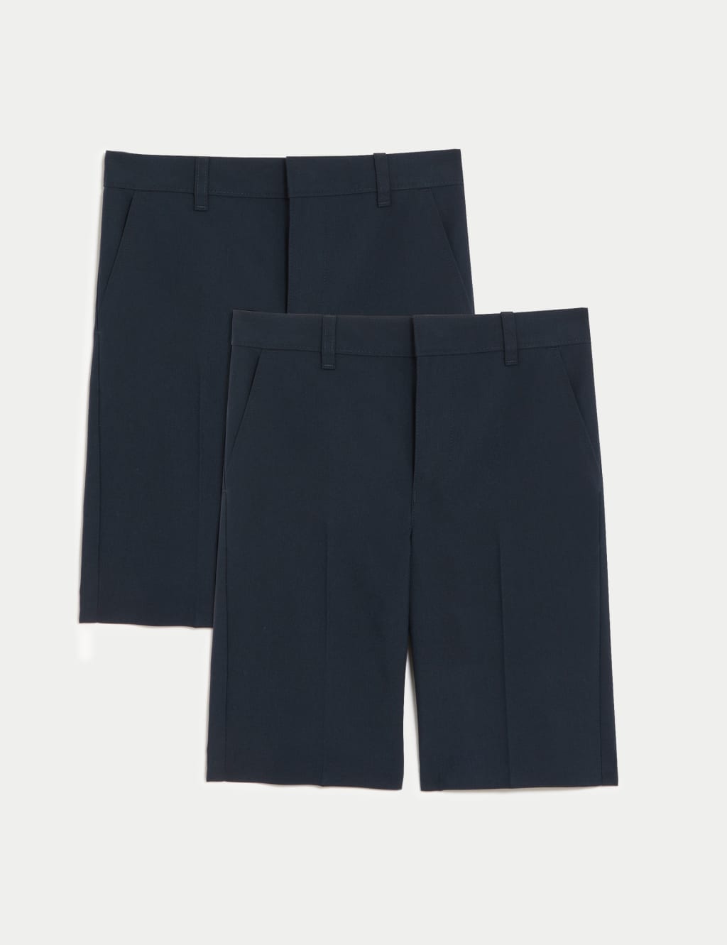 2pk Boys' Slim Leg School Shorts (2-14 Yrs) image 2