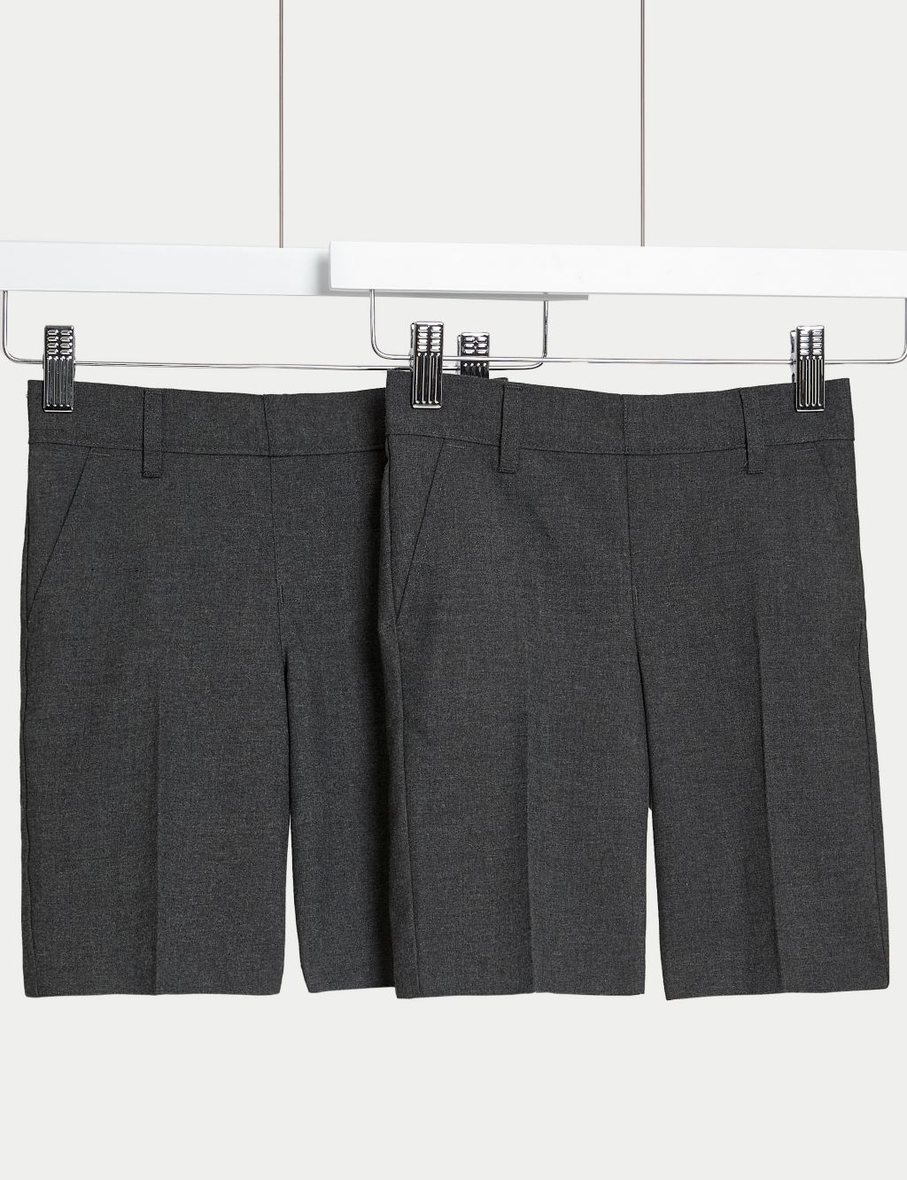 2pk Boys' Slim Leg Slim Waist School Shorts (2-14 Yrs) image 1